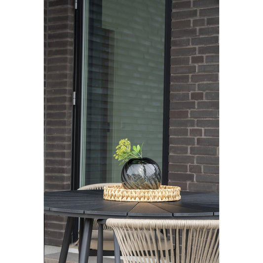 House Nordic ApS Vaas - Vaas in mondgeblazen glas, grijs, rond, Ø20x19 cm