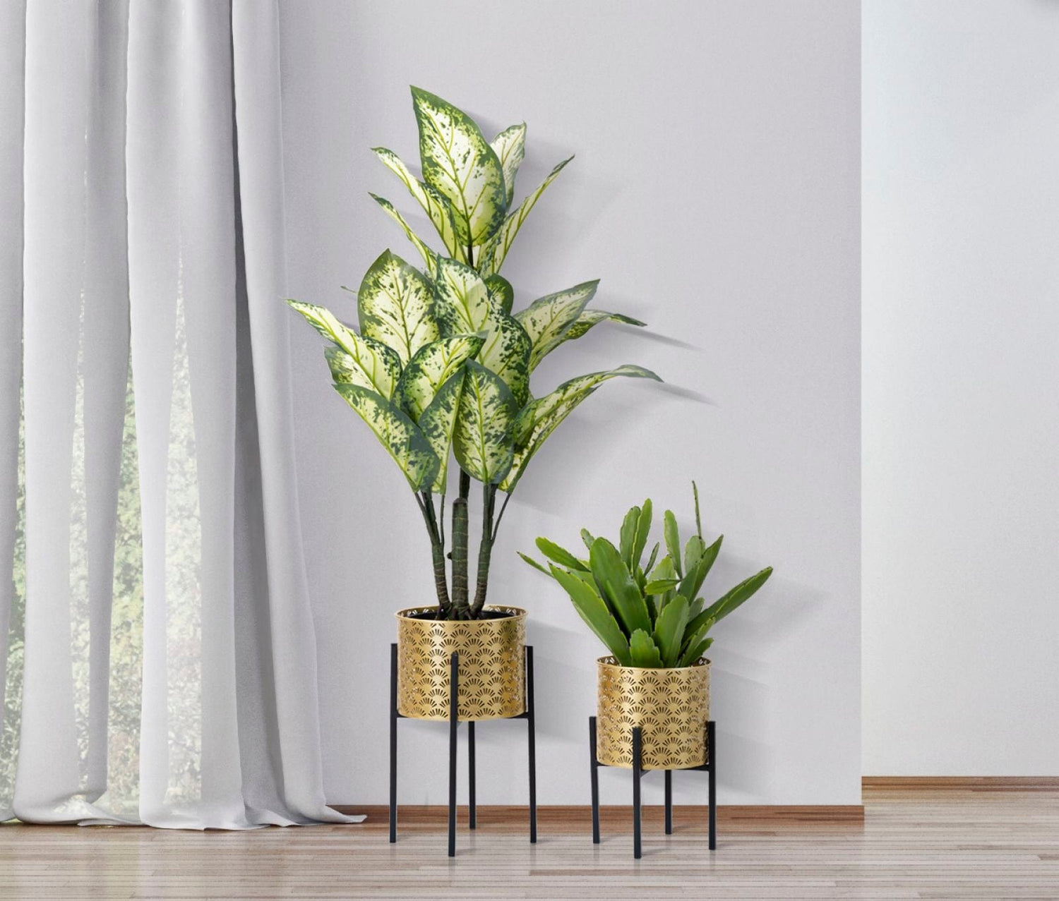 Mauro Ferretti VASE HOLDER GLISSY SET 2PCS -A- CM Ø 21X38-19X28