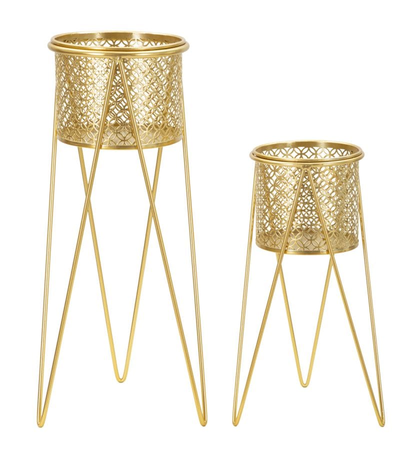 Mauro Ferretti VASE HOLDER NAT SET 2 PCS CM 21X20X46-18X18X32