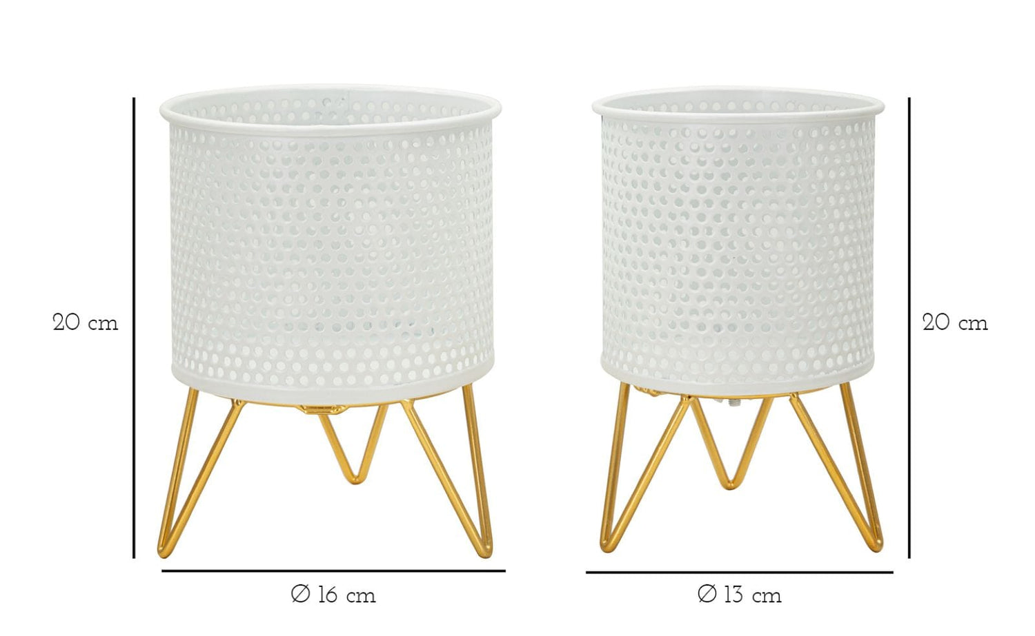 Mauro Ferretti VASE HOLDERGASPY SET 2 PCS CM Ø 16X20-13X20