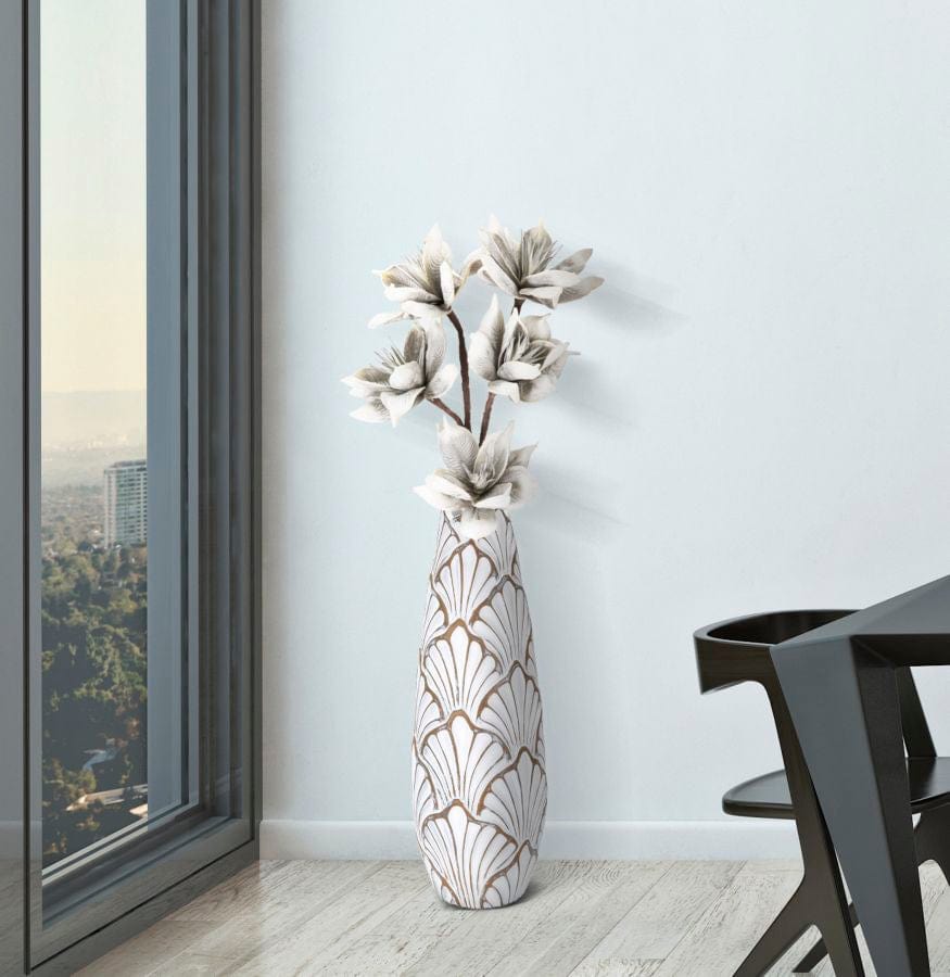 Mauro Ferretti VASE POLYRESIN PANAMA CM Ø 18,5X55