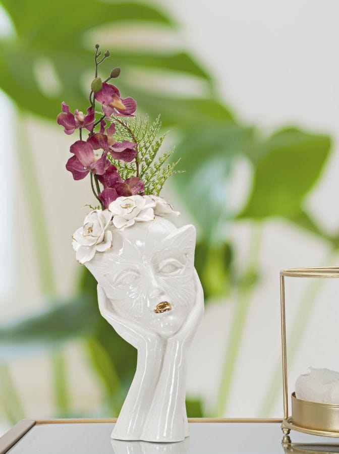 Mauro Ferretti VASE WOMAN MASK CM 16,5X14X27,3