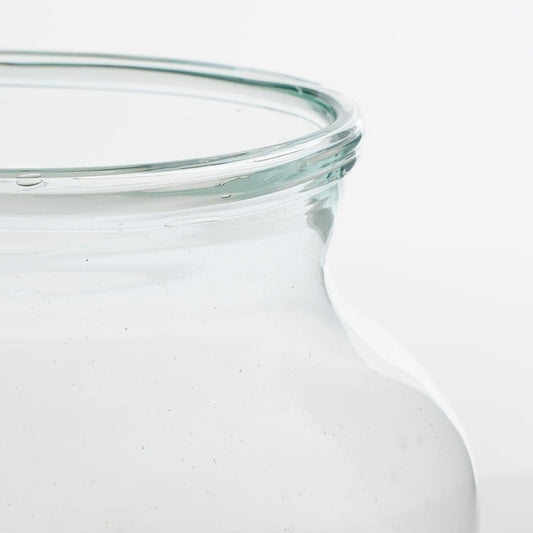 Mica Decorations Vienne Vaas - H20 x Ø21 cm - Gerecycled Glas - Transparant