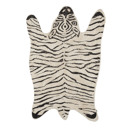 In The Mood Vloerkleed Zebra - L180 x B120 cm - Katoen - Zwart, Wit