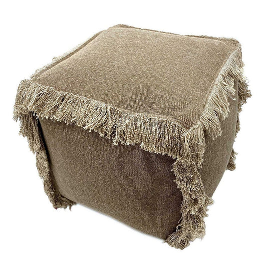 Voglrieder kreatives Wohnen Vloerkussen 2e keus kruk poef 40x40 cm kubuszit poef poef stonewashed