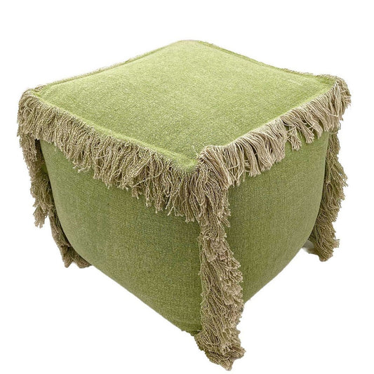 Voglrieder kreatives Wohnen Vloerkussen 2e keus kruk poef 40x40 cm kubuszit poef poef stonewashed