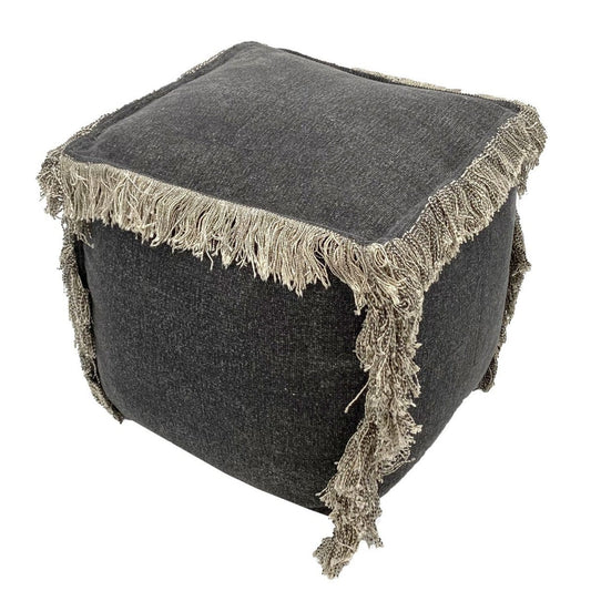 Voglrieder kreatives Wohnen Vloerkussen 2e keus kruk poef 40x40 cm kubuszit poef poef stonewashed