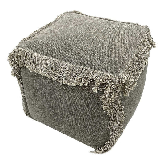 Voglrieder kreatives Wohnen Vloerkussen 2e keus kruk poef 40x40 cm kubuszit poef poef stonewashed
