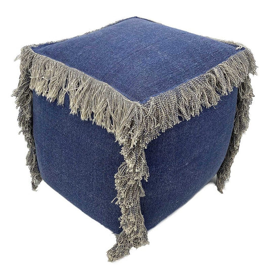 Voglrieder kreatives Wohnen Vloerkussen 2e keus kruk poef 40x40 cm kubuszit poef poef stonewashed