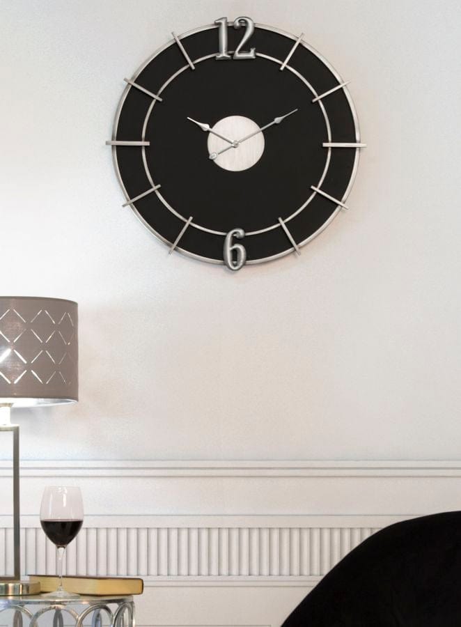 Mauro Ferretti WALL CLOCK SILVER GLAM CM Ø 60X4,5