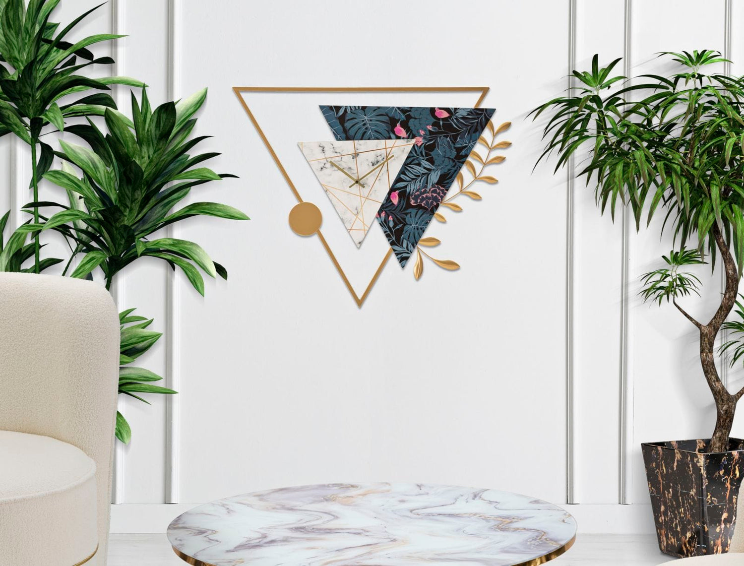 Mauro Ferretti WALL CLOCK TRIANGLE CM 75X4,5X59