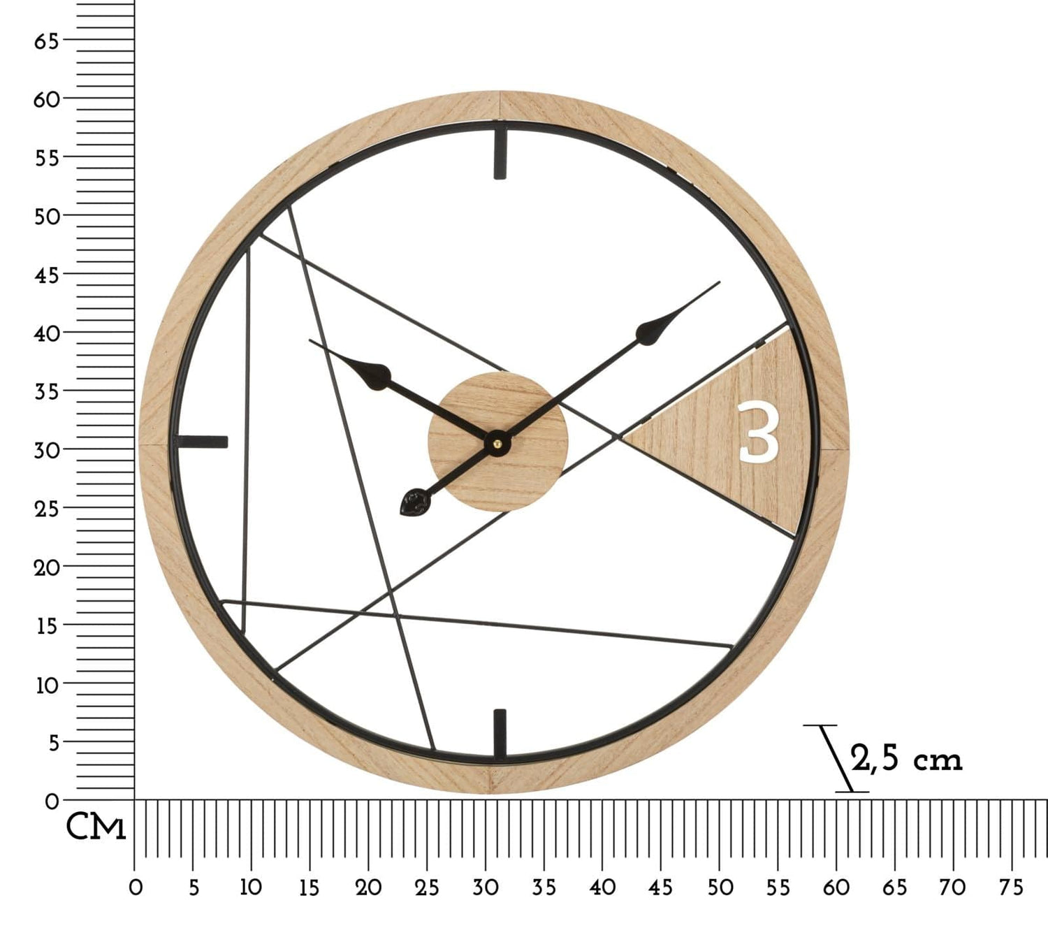 Mauro Ferretti WALL CLOCKGEOMETRIC DESIGN CM Ø 60X2,5