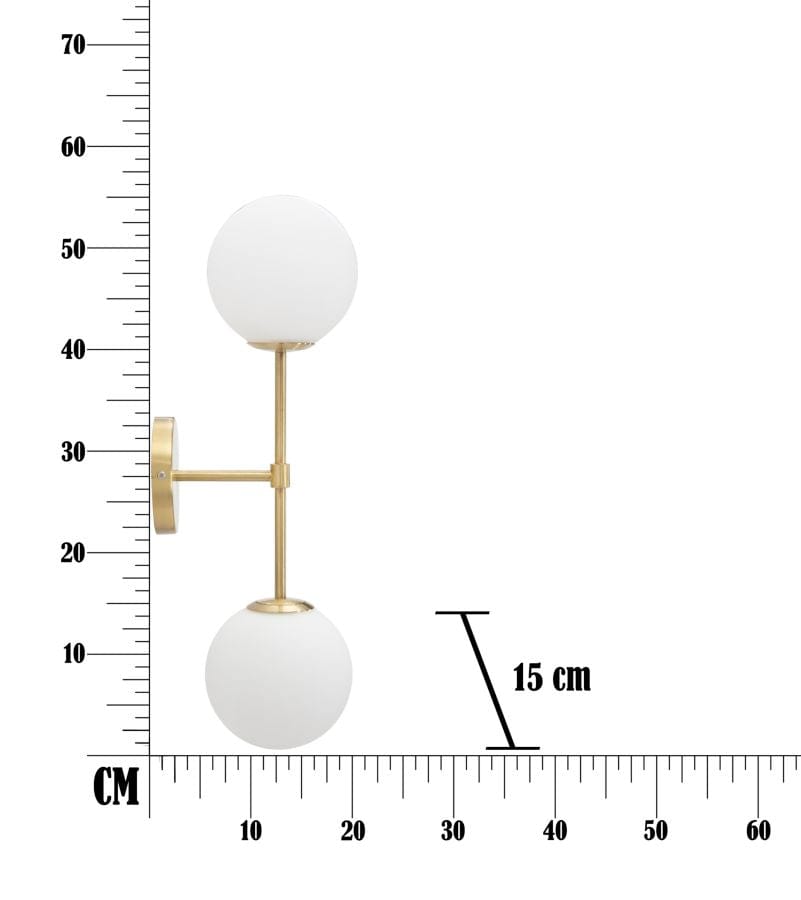 Mauro Ferretti WALL LAMP GLAMY DOPPIA CM 15x21x55