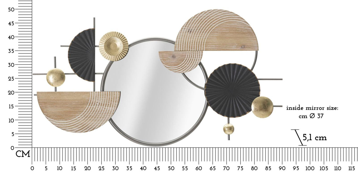 Mauro Ferretti WALL MIRROR ABSTRACT CM 90,2X5,1X50,2