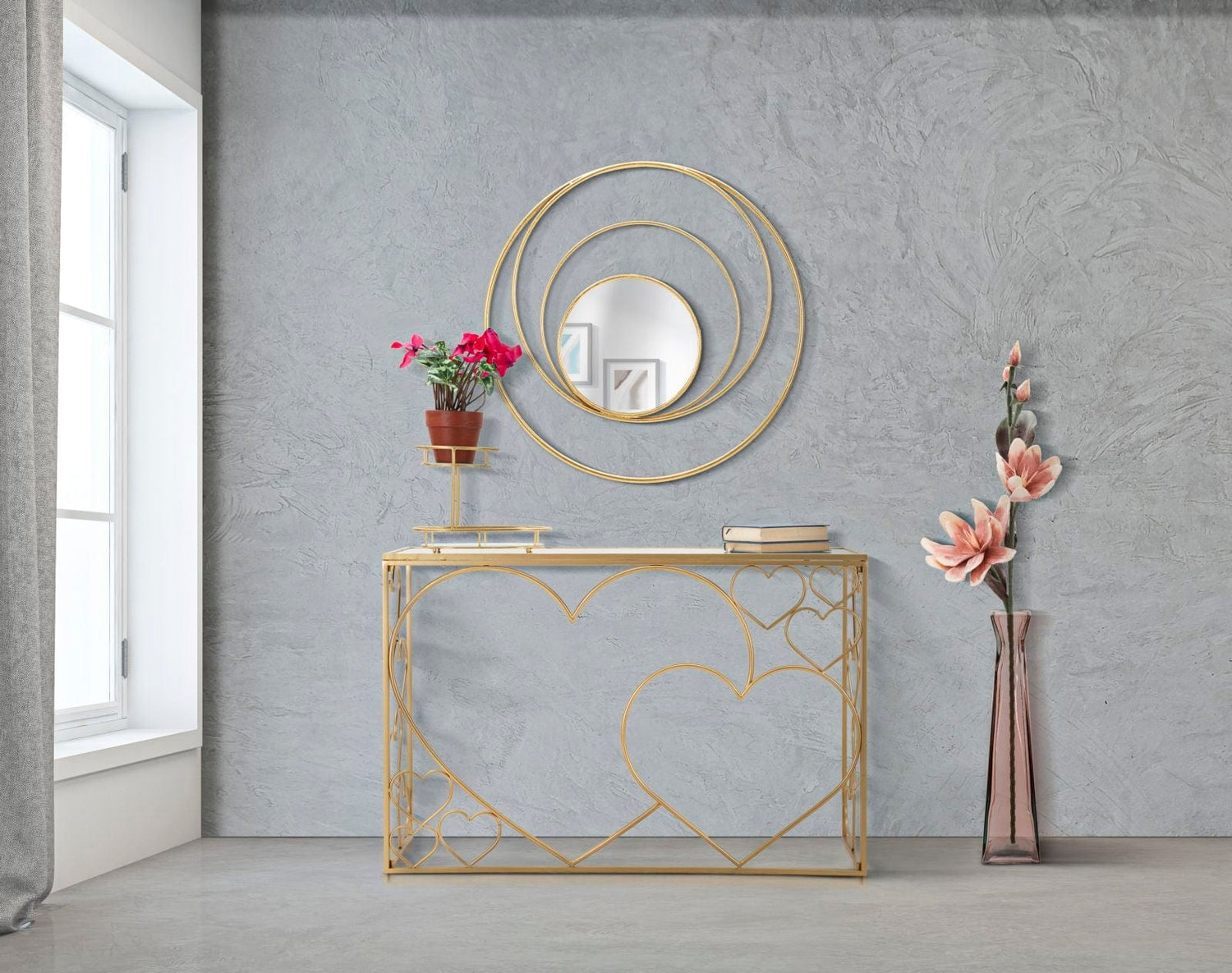 Mauro Ferretti WALL MIRROR ARC GLAM CM Ø 80X3,5