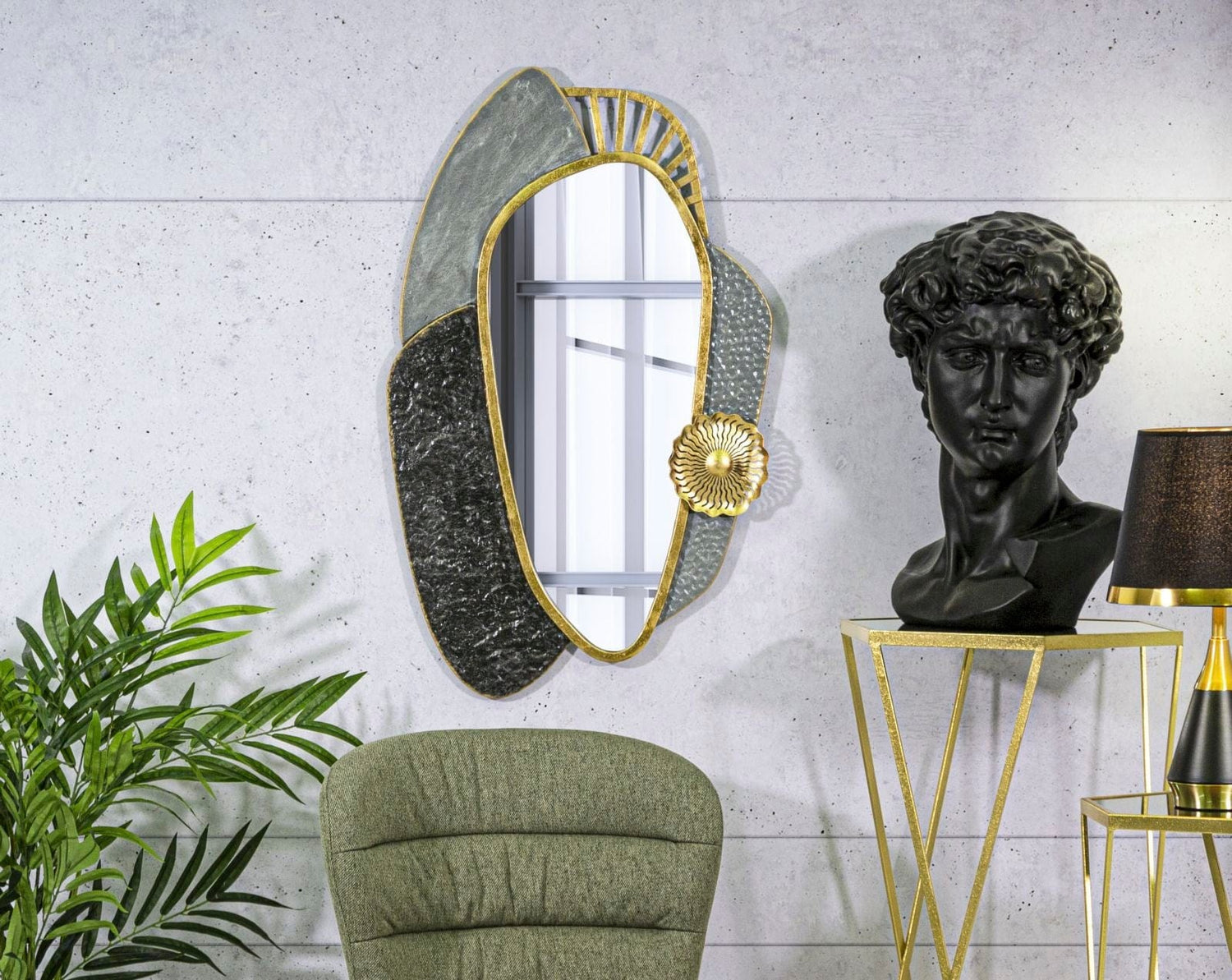 Mauro Ferretti WALL MIRROR ART CM 55,9X5,7X90,8