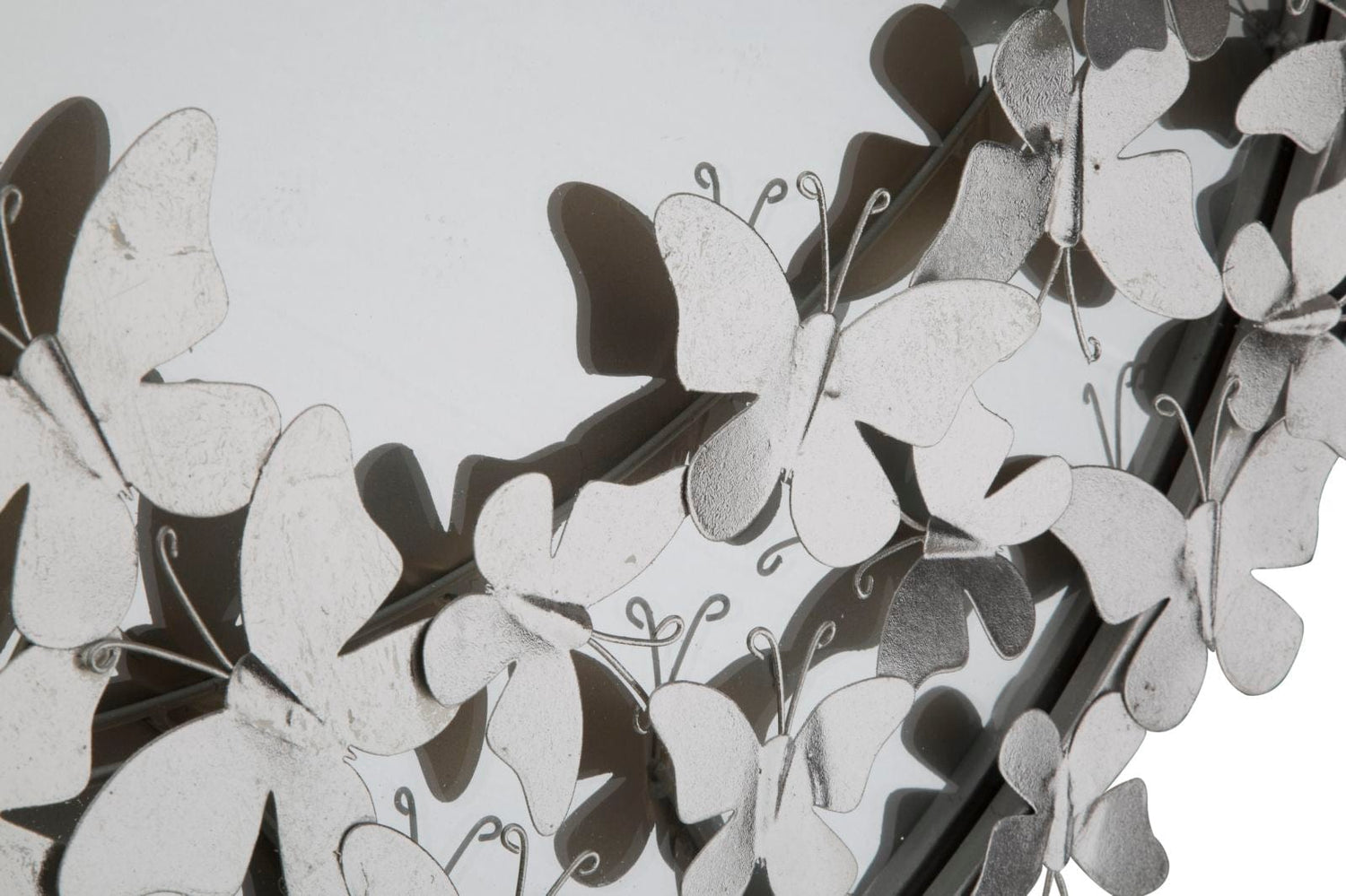 Mauro Ferretti WALL MIRROR BUTTERFLY ROUND SILVER CM Ø 91X3X94