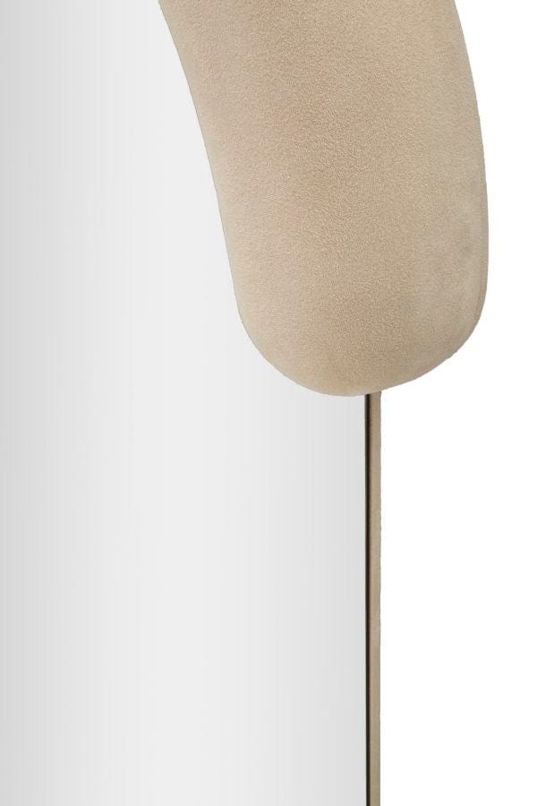 Mauro Ferretti WALL MIRROR CHANTAL CREAM VELVET CM 60X7X160
