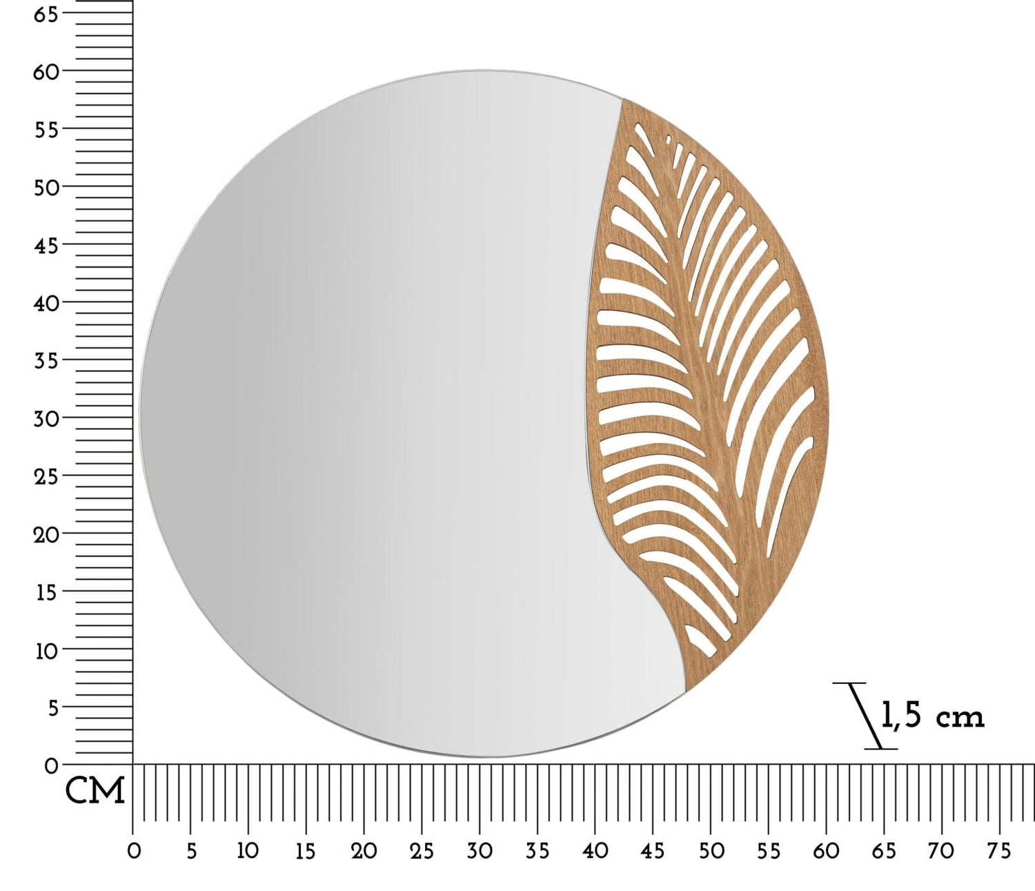 Mauro Ferretti WALL MIRROR LEAFFY CM Ø 60X1,5