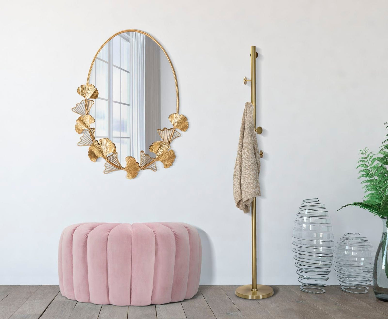 Mauro Ferretti WALL MIRROR LITTLE LEAF CM 61,5X3X78