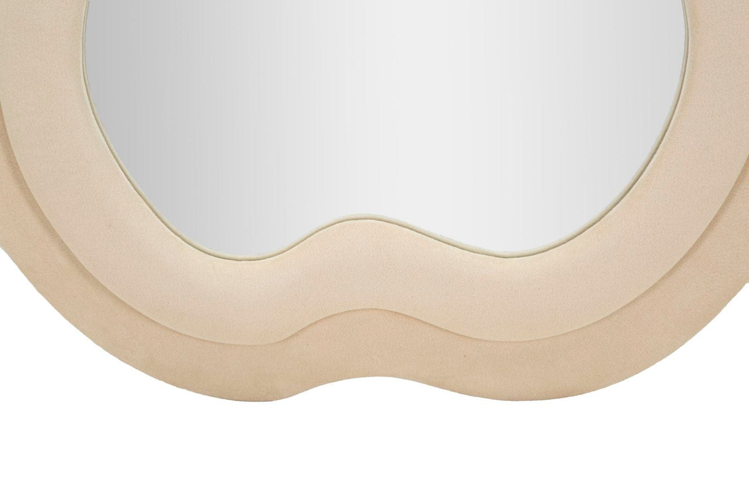 Mauro Ferretti WALL MIRROR MIKI CREAM VELVET CM 60X4X160