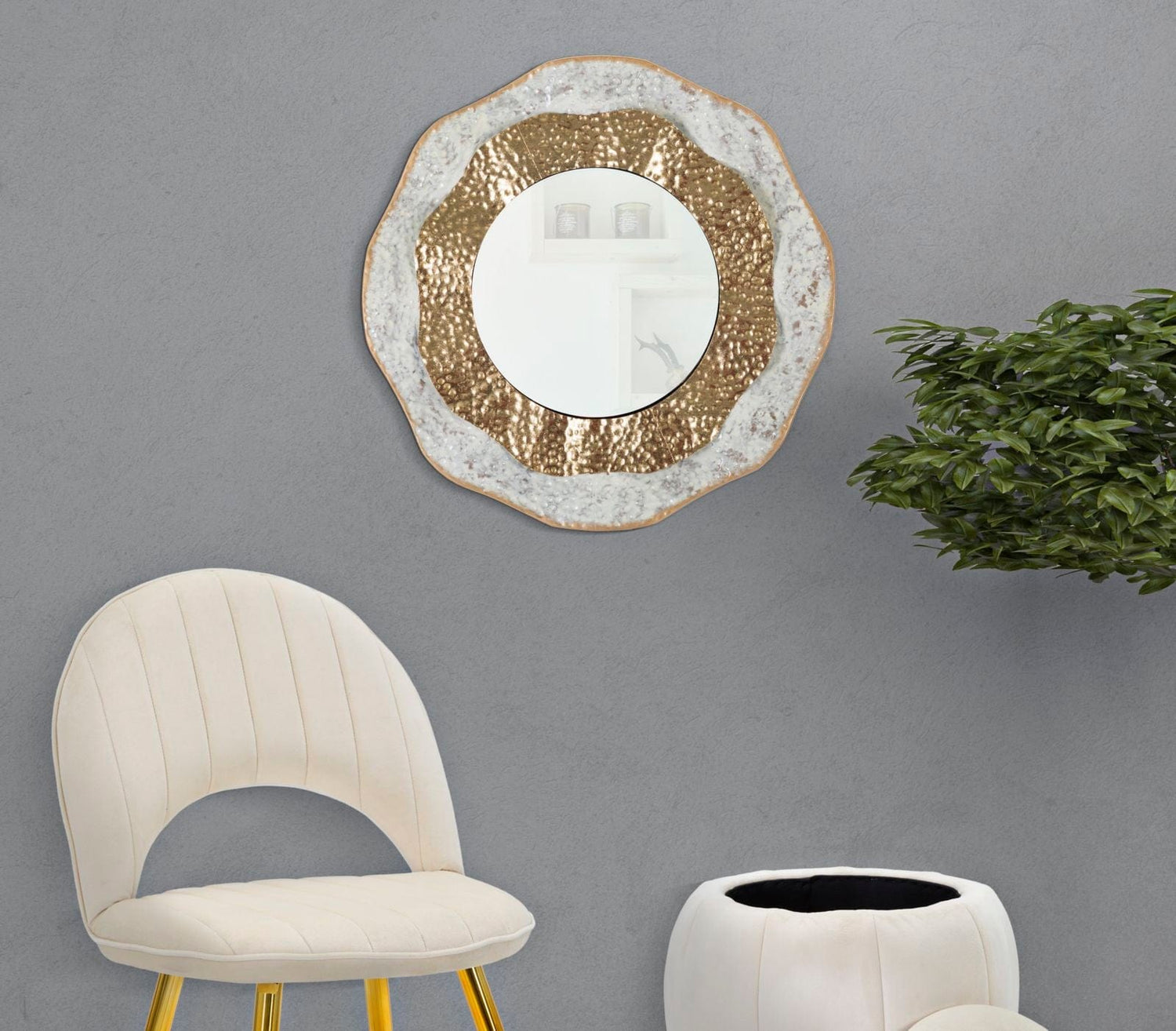 Mauro Ferretti WALL MIRROR SHAI LIGHT CM Ø 54,5X4,5
