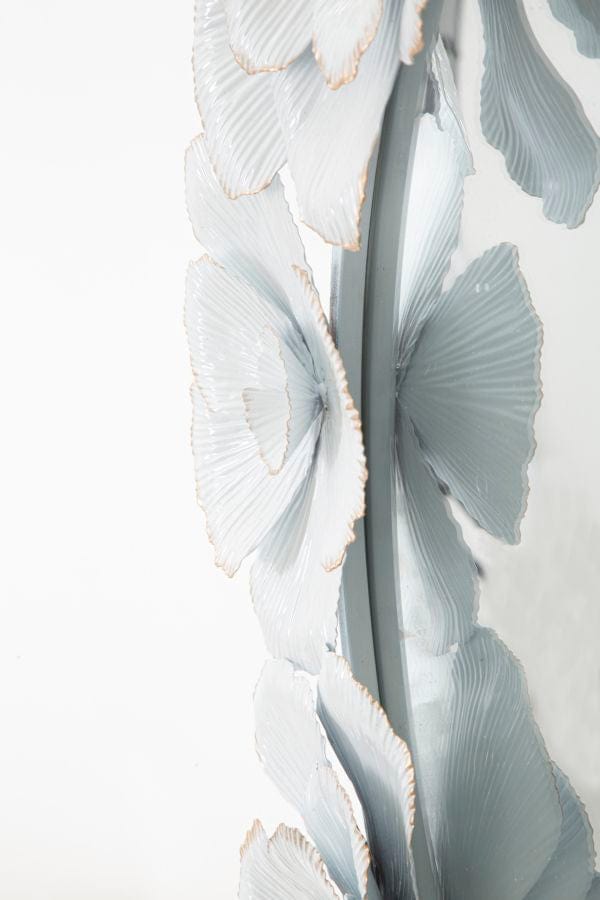 Mauro Ferretti WALL MIRROR WHITE FLOWER CM 82X2,6X85,5
