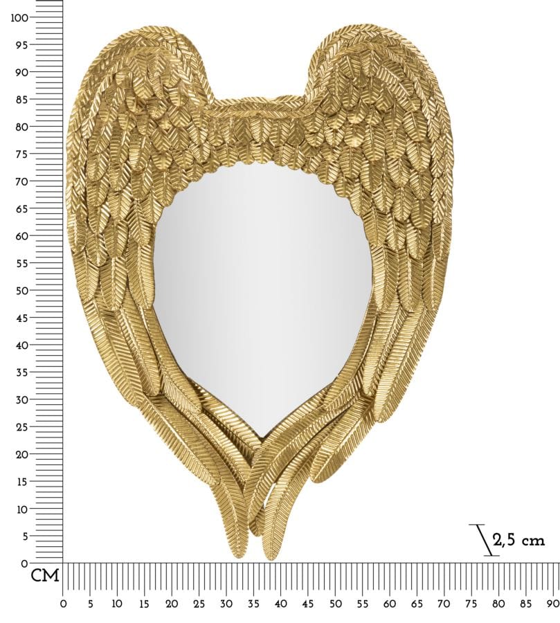 Mauro Ferretti WALL MIRROR WINGS CM 72X2,5X99
