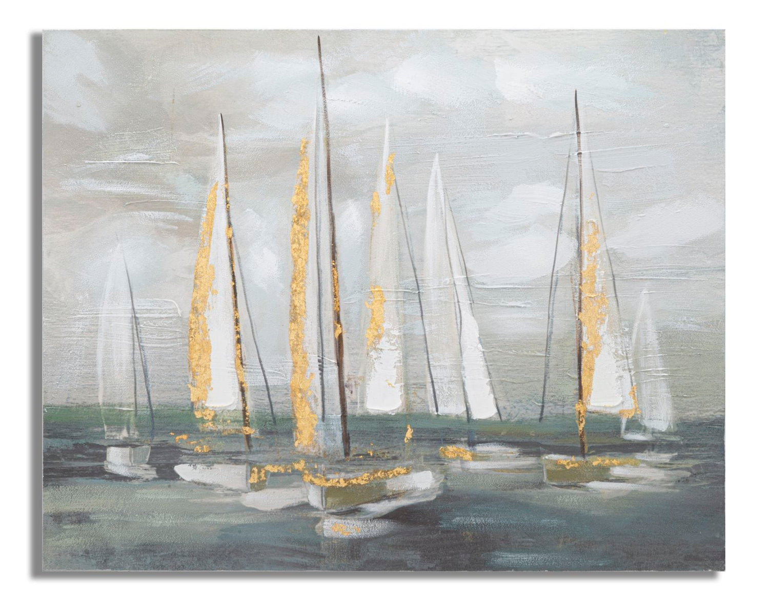 Mauro Ferretti WALL PAINT GOLD BOAT CM 100X2,8X80