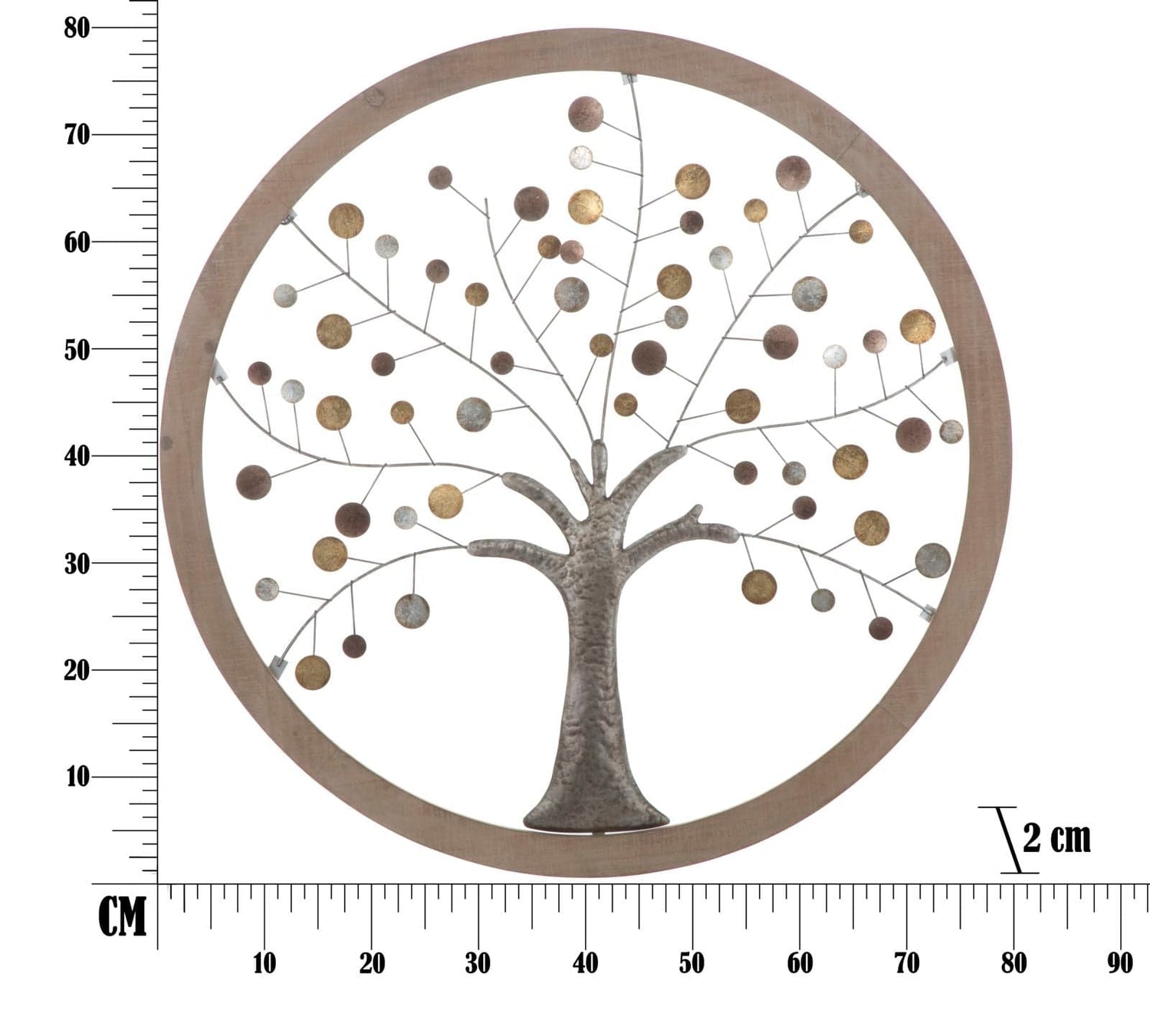 Mauro Ferretti WALL PANEL TREE OF LIFE MIRROR NEW CM Ø 80X2