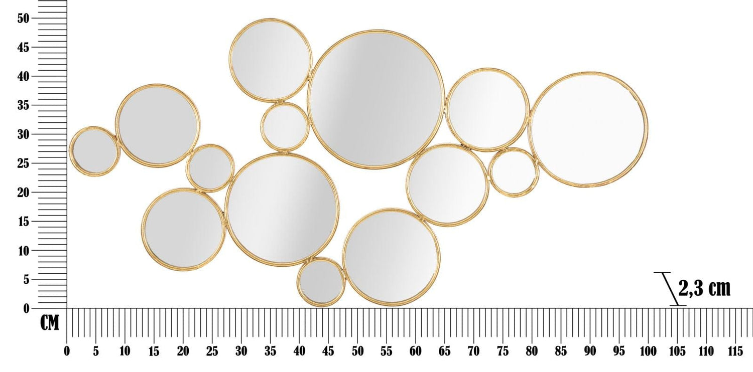 Mauro Ferretti WALL PANEL WITH MIRRORS CM 100X2,3X51,5