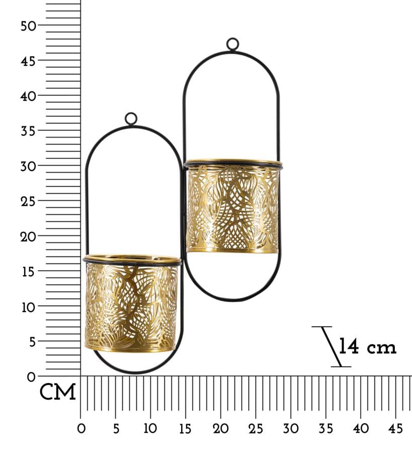 Mauro Ferretti WALL VASE HOLDER DOUBLE HONG CM 27X14X48