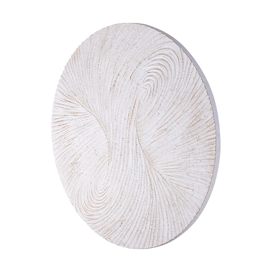 PTMD Wiktor Wit MDF rond wandpaneel swirl gesneden M
