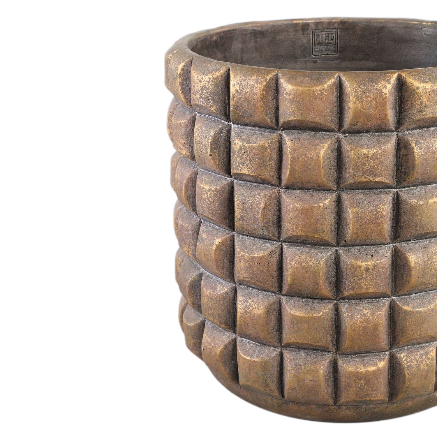 PTMD Wiliam Brown cement ronde potblokken goud XXL