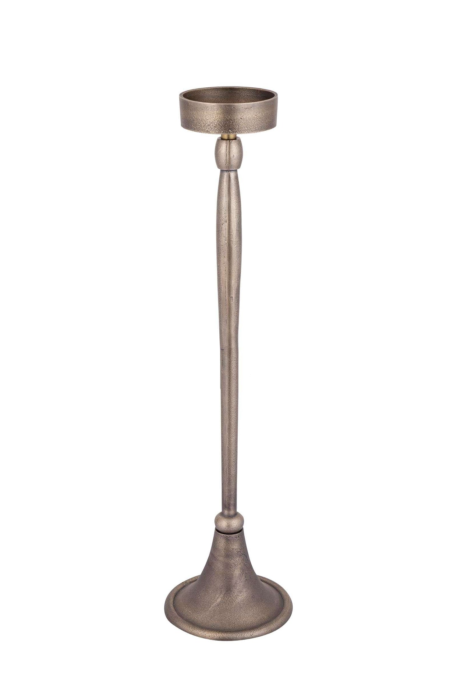 PTMD Zival Brass gegoten alu kandelaar rond hoog