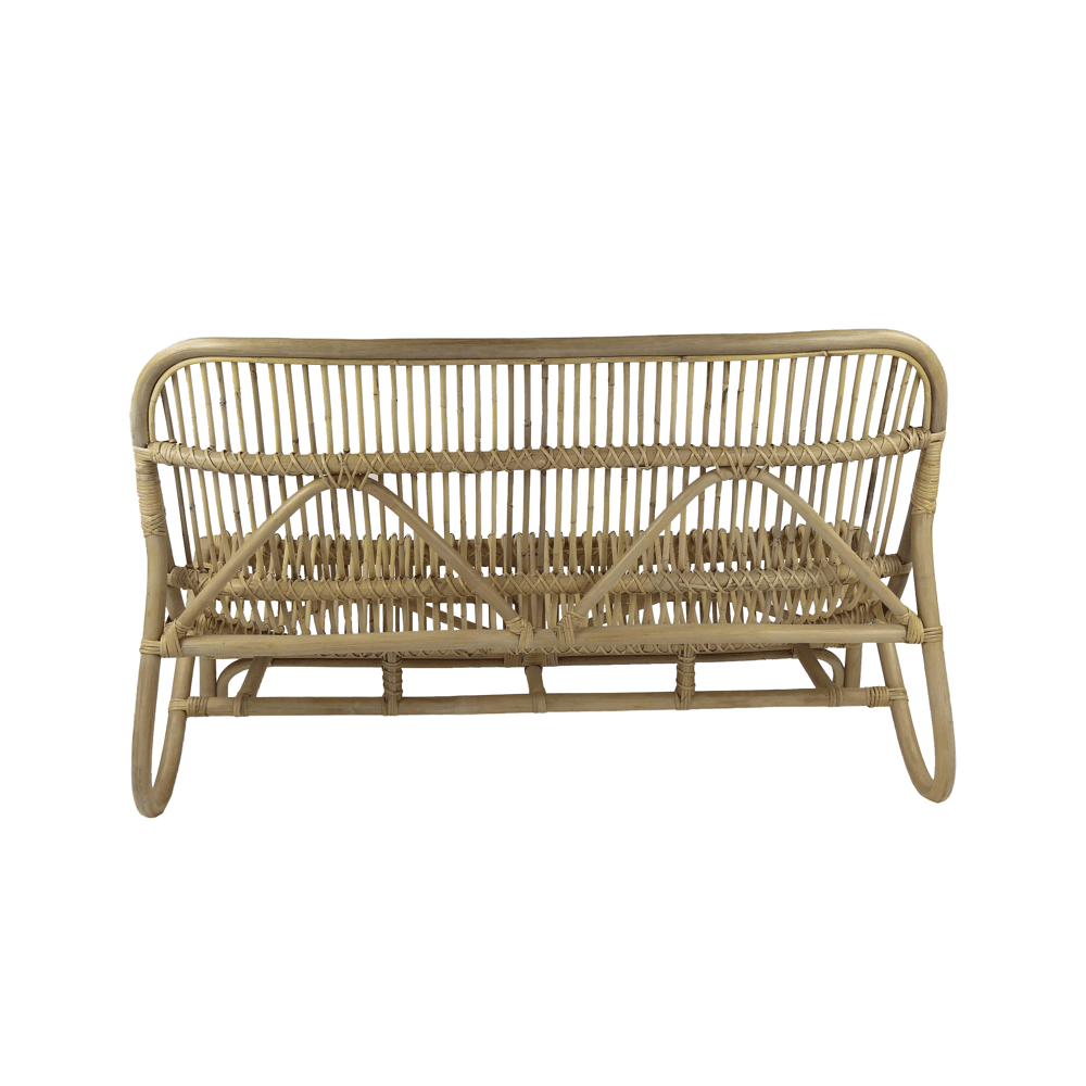 Pomax Zitbankelementen KIM - 2-ZIT - ROTAN - L 118 X W 80 X H 77 CM - NATUREL